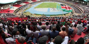 File image of Kenyans at the Moi International Sports Complex, Kasarani in Nairobi