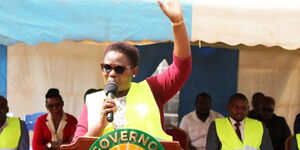 Meru Governor Kawira Mwangaza during a past political event