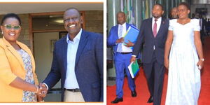A photo collage of Kawira Mwangaza meeting Wiliam Ruto 