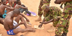 Kenya Defence Forces (KDF) during a past recruitment in 2019