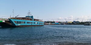A ferry at the Likoni crossing