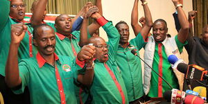 Kenya National Union of Teachers' National Advisory Council holds a meeting in Nairobi on June 5, 2019.