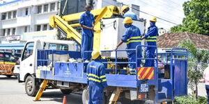 Kenya Power staff at work