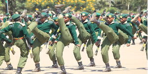 Kenya Prisons Service officers during a past parade