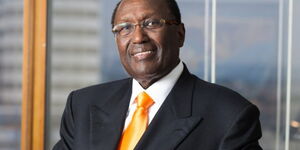 Kenyan business mogul Chris Kirubi strikes a pose.