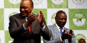 Kenyan president Uhuru Kenyatta (Left) and deputy president William Ruto.