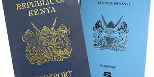 A photo of the Kenyan passport (left) and the East African Community (EAC) passport (left).
