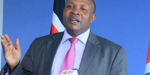 Kericho Governor Paul Chepkwony addresses the media in June 2018