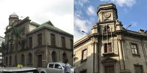 Photo collage of file photo of Khoja Mosque located in Nairobi