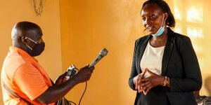 Kiambu MCA Yvonne Waweru speaking during a past event.