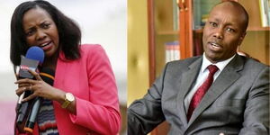 A file image of Nakuru County Senator Susan Kihika(left) and Nakuru County Governor Lee Kinyanjui(right)
