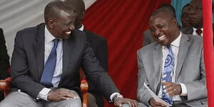 File image of Bahati MP Kimani Ngunjiri with Deputy President William Ruto.