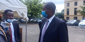 Former Kipipiri MP Amos Kimunya at the Milimani Law Courts in Nairobi on Wednesday, May 20, 2020