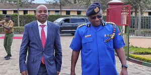 Interior CS Kithure Kindiki and IG Japhet Koome at an event on November 15, 2022.