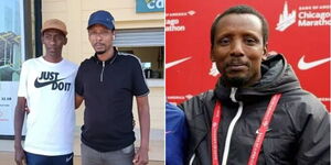 World Marathon Record holder Kelvin Kiptum and his Rwandese coach Gervais Hakizimana.