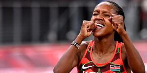 Tow-time Olympics winner Faith Kipyegon 