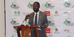 Kisumu County Governor Anyang' Nyong'o giving an update on the 9th Edition of the Africities Summit on Wednesday, May 4, 2022..jpg