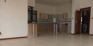 Kitchen section of a Ksh12,000 bedroom house for rent in Milimani, Kitale.