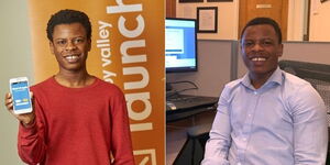 A collage image of Joseph Kitonga, founder of US-based Vitable Health.