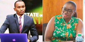 A collage image of Citizen Journalist Sam Gituku( Left) and Nominated Senator Gloria Orwoba (Right)