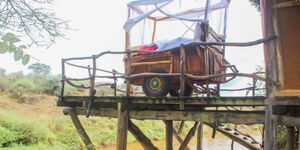 A photo of one of the special beds used in the Koija Community Starbeds located in Laikipia County.