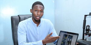 Kibet Oranja displaying the outlook of his Laibo app on Sunday, 4 November 2022