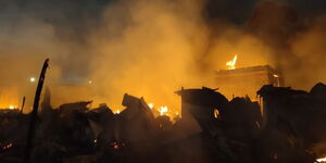 Fire incident at Gikomba market on Thursday, November 24, 2022