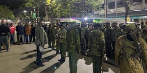 Police Officers in Nairobi before raiding 1824 club on Sunday, November 27, 2022