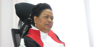 Lady Justice Njoki Ndung'u following proceedings of the presidential petition at the Supreme Court on Thursday, September 1, 2022.