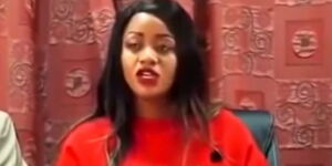 Laikipia Woman Rep Cate Waruguru Addressing the Press in Parliament on Wednesday, September 15.