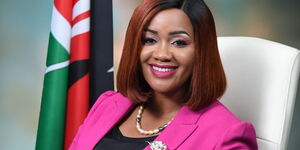 Laikipia Woman Rep Cate Waruguru Stikes for Aa Photo on November 4, 2021