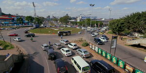 Motorists drive along Langata Road, Nairobi 