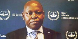 Lawyer Paul Gicheru when he appeared before the ICC via video-link from the ICC Detention Centre on November 6, 2020