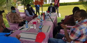 Leaders pictured at Francis Atwoli's Ildamat home in Kajiado County on August 16, 2020.