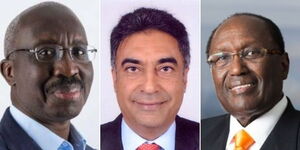 Left to right: Kenyan Billionaires Josphat Mwaura (former KPMG CEO), Jaswinder Bedi (ICDC Board member) and the late Chris Kirubi.