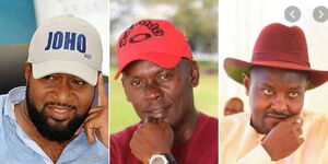 Left to right: Mombasa Governor Hassan Joho, former Kiambu Governor William Kabogo and Billionaire Sam Mburu