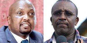 A photo collage of Trade Cabinet Secretary Moses Kuria (left) and his Agriculture counterpart Mithika Linturi.
