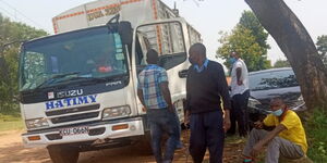 An image of a lorry intercepted 