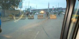 Lungalunga-Likoni Road junction closed on Wednesday, July 15, 2020.