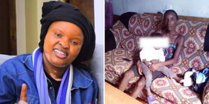 A side-by-side image of Machachari actress Clara Wamaitha Ngethe alias Cindy and Hannah Mwaura.