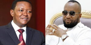 Machakos Governor Alfred Mutua (left) and Mombasa County Hassan Joho