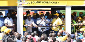 A campaign rally in support of UDA Machakos By-election candidate Urbanus Muthama