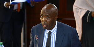 Education CS Ezekiel Machogu appearing before Senate Education Committee on Thursday, March 9, 2023.