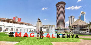 KICC building in Nairobi County.