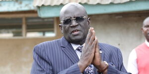 Education Cabinet Secretary George Magoha addressing the media on Wednesday, August 24, 2022.