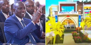 A photo collage of President William Ruto and Bishop Mark Kariuki's Majestic City Vision
