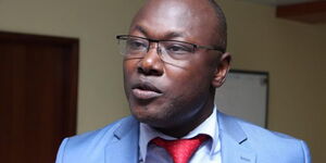 Makongeni MCA Peter Imwatok speaks to reporters in Nairobi in January 2020.