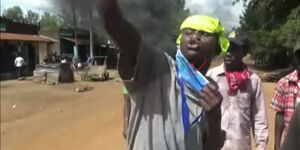 An image of Malaba protests