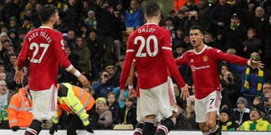 Cristiano Ronaldo celebrates scoring for Manchester United in a past match. 