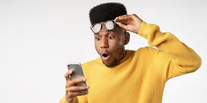 A man suprised